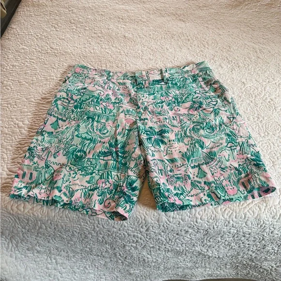 Lilly Pulitzer Pink and Green Men Shorts - Picture 3 of 3